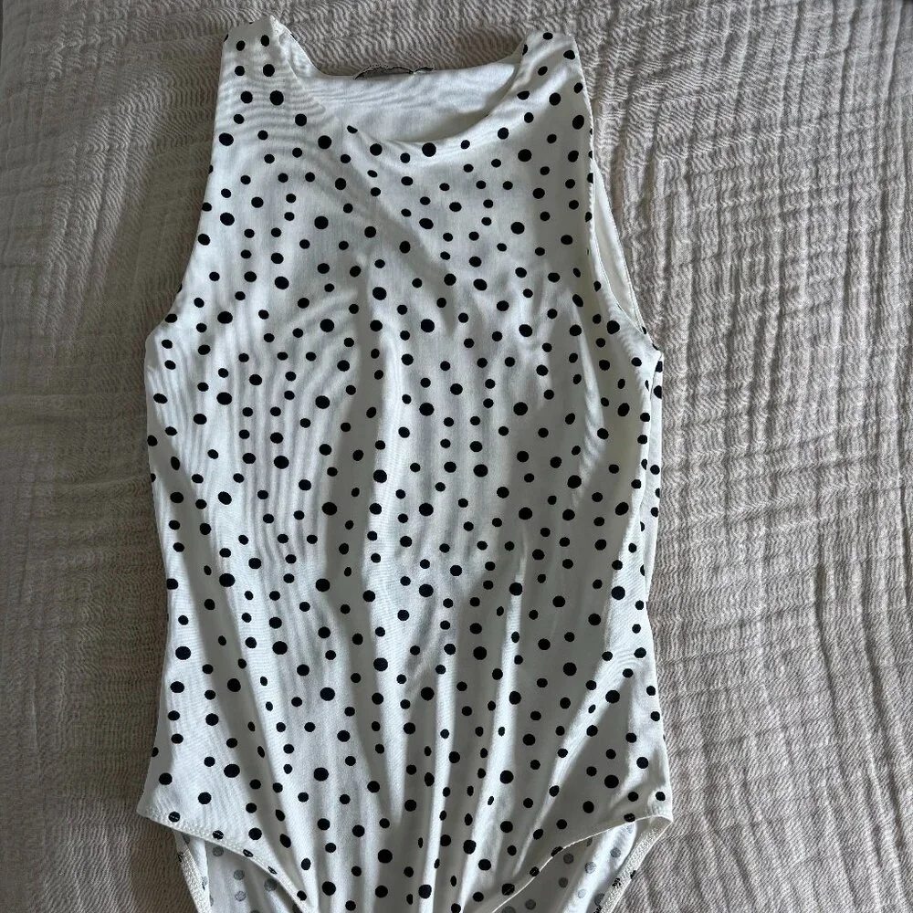 Stradivarius Polka Dot Bodysuit New Without Tags - Size M 🤍 - Picture 2 of 12